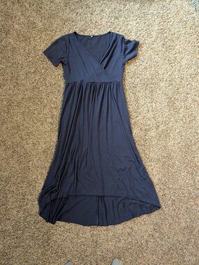 Set of 2 Women's Maternity Maxi Dresses - Blue - Medium
